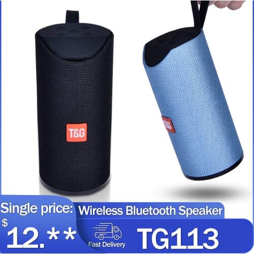 TG113 Outdoor Portable Column 10W Wireless Bluetooth Speaker USB TF FM Radio Music Stereo Subwoofer For PC MP Hot Sell Newest