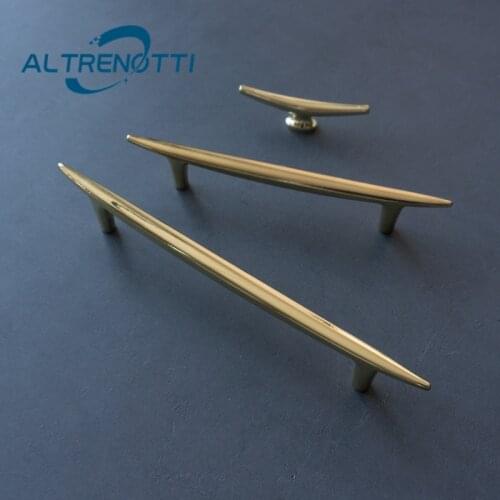 Cabinet Handle Nordic Simple Zinc T Bar Furniture Wardrobe Kitchen Cupboard Drawer Door Pull Closet Metal Gold Knob Hardware