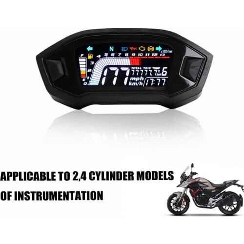 Motorcycle Speedometer Odometer for 1,2,4 Cylinder Optional Backlight Tachometer Dashboard Motorcycle Digital Panel Universal