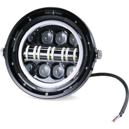 12V LED Universal 7.5'' Motorcycle Headlight High /Low beam DRL Headlamp For Honda Kawasaki Yamaha Suzuki Cafe Racer