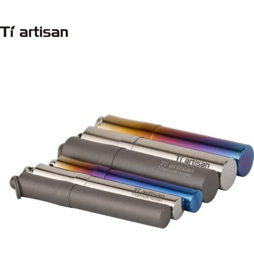 Tiartisan Outdoor Titanium Medicine Box Compact Titanium Keychain Pill Fob Holder Camping Edc Titanium Waterproof Pill Case