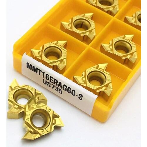 Thread turning tool MMT16ER AG60-S US735 High quality thread finishing carbide insert MMT 16ERAG60-S Lathe parts tool