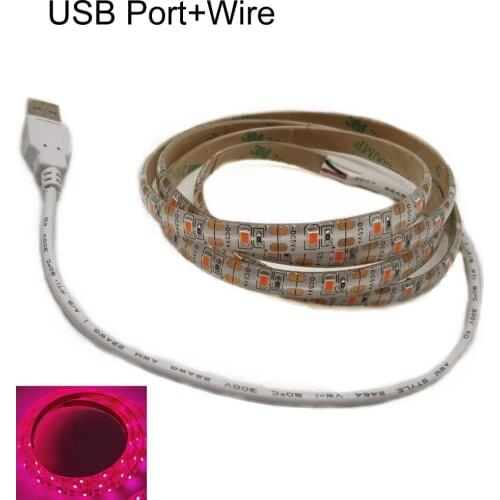 USB LED-Strip 1 Meter Wire SMD3528 light 5V adapter string Christmas desk tape TV Background Lighting 5V 50CM 1M 2M 3M 4M 5M