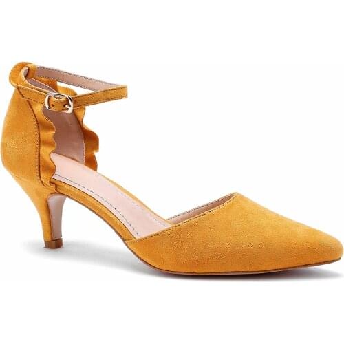 MaxMuxun Womens Kitten Heel Sandals Pointed Toe Ankle Strap Pumps Sexy Closed Toe Comfortable Slingback Burgundy Red Black