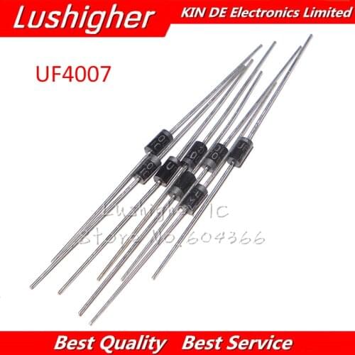 100pcs Rectifier Diode 1A 1000V DO-41 UF4007