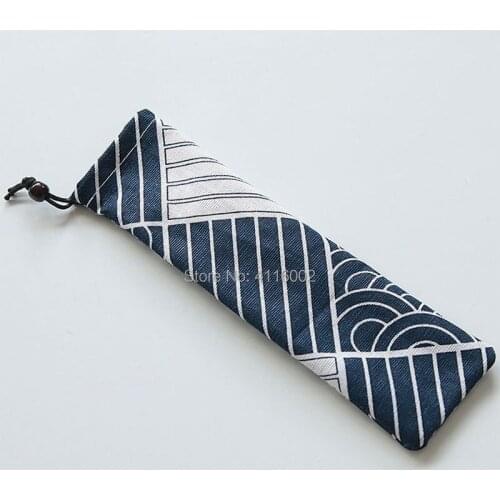 1000pcs Japanese Style Portable Tableware Storage Bag Canvas Drawstring Travel Carrying Case For Straw Cutlery Spoon