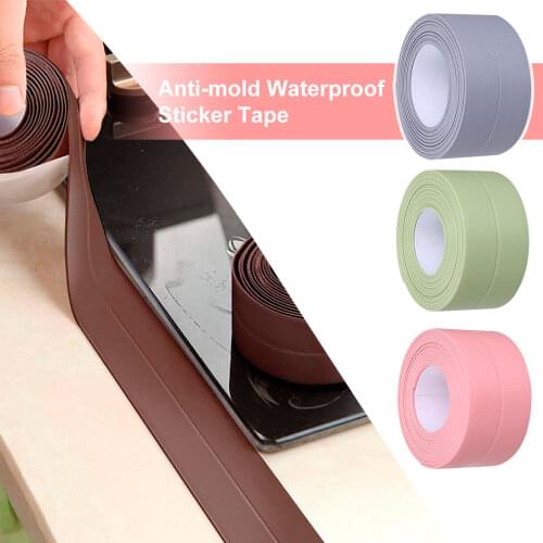 3.2m Long Bathroom Shower Sink Bath Sealing Strip Tape White PVC Self Adhesive Wall Stickers Waterproof Wall Sticker for Kitchen