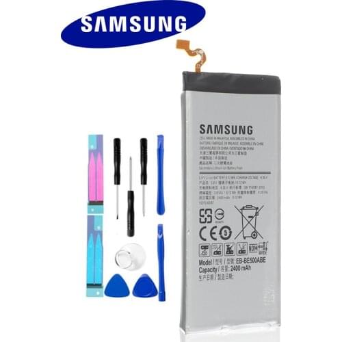 100% Original Battery EB-BE500ABE For Samsung Galaxy E5 E500 E500H E500F SM-E500 Akku 2400mAh High Quality with Tools