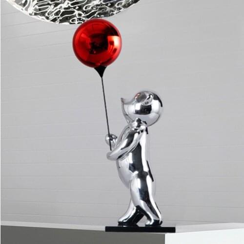Home Decoration Accessories Balloon Cartoon Doll Sculpture Ornaments Creative Modern Display Window Statues And Sculptures Gift