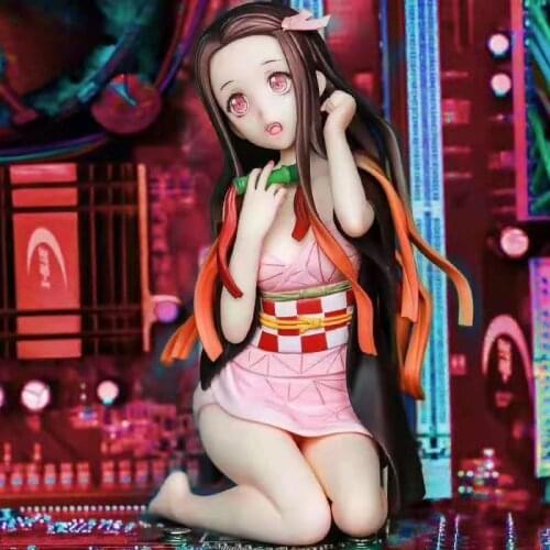 12cm Anime Figure Cute PVC Action Anime Figure Kimetsu No Yaiba Nezuko Action Figure Model Toy Anime Demon Slayer Children Gift