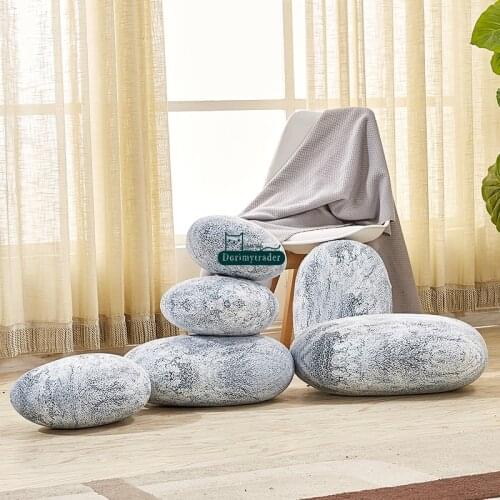 Dorimytrader Pop 1 set Simulation Soft Uranus Stone Plush Pillow Nice Sofa Stone Shape Cushion Baby Doll Room Decoration DY60855