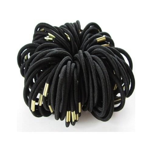 10pcs/lot Black and Candy Colored Hair Holders Elasticity Rubber Hair Band Tie Hair for Girl Women / Hair Accessories