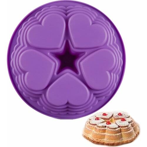 Hot Love Shape Castle Cake Mold, Food Grade Silicone Bread Pizza Baking Pan Baking Mold