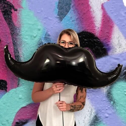1pc Giant Black Mustaches Foil Helium Balloon Beard Gentleman Wedding Birthday Theme Bridal Event Party Mustaches Decor Balls
