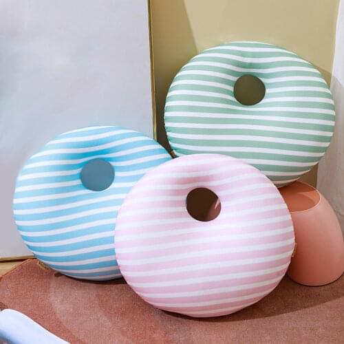 Summer Ice Pillow Cool Comfortable Sleep Office Sofa Foam Particles Creative Round Back Cushion Noontime Snooze Soft Stripe