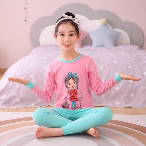 New Autumn Pajamas For Girls Boys Clothes Suit Unicorn Long Sleeved Pyjamas Kids Animal Pijama Infantil Childrens Home Wear