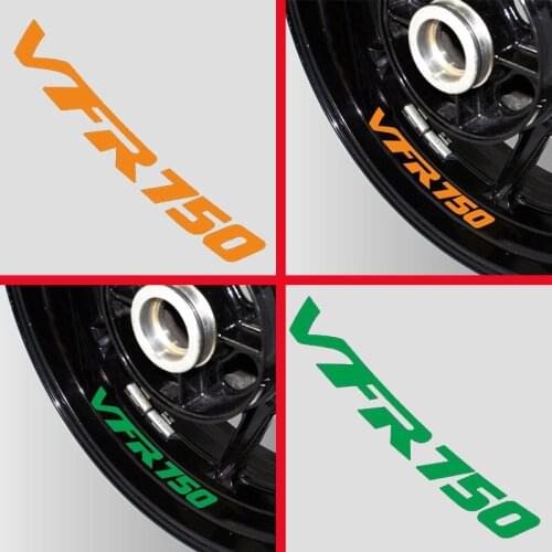 New Motorcycle Reflective wheel Tire logo creative stickers rim inner Decorative waterproof decals for Honda VFR750 vfr 750