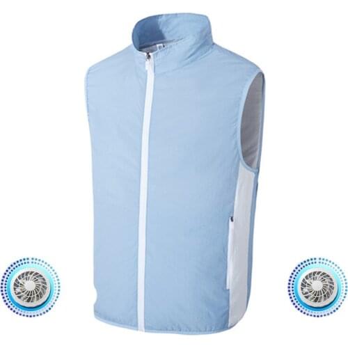 Cooling Vest with Fan Men Women Air Conditioning Cool Ice Vest Outdoor Sun Protection Jacket USB Charing Waistcoat