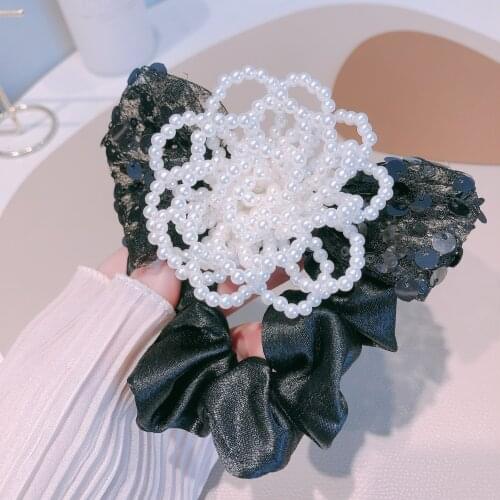 Fashion Girls Fabric art hair accessories Cute Sweet Kids Girls hair band headband rubber band easy matching elastic hair bands