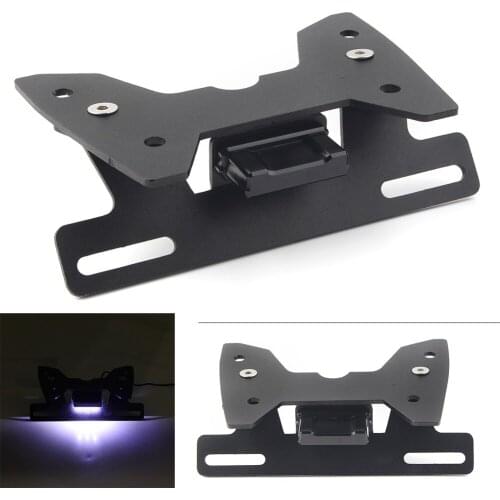 Motorcycle Rear License Plate Holder Frame w/ LED Light For Suzuki GSXR 600 2008 2009 2010 GSXR600 08 09 10 CNC Aluminum