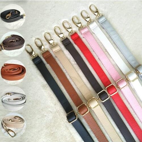 PU Leather Shoulder Bag Strap With Metal Buckles DIY Bag Replacement Parts Accessories High-grade Adjustable Handbag Straps