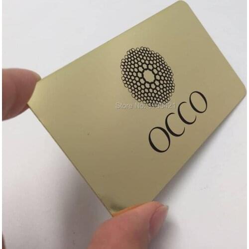 Custom gold metal business card/gold metal membership card/etched metal card with customized printing