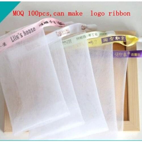 Make your own logo high quality non-toxic soap Net handmade soap easy bubble mesh bag 1000pcs/lot