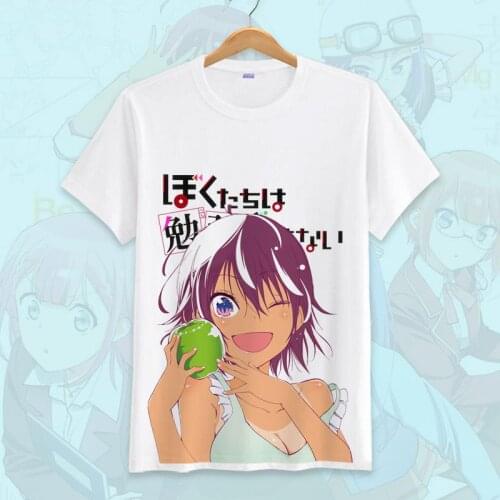 Bokutachi wa Benkyou ga Dekinai We Never Learn Women T Shirt T-shirt Casual Short Sleeve O Neck Female Tee Shirt