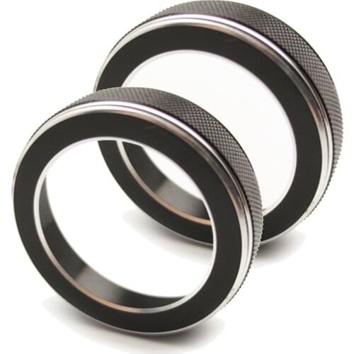 1 Pair Volume CD Switch Knob Aluminum Alloy Volume Knob Covers Ring Cap Cover Trim Black For Jeep Grand Cherokee