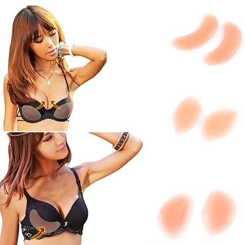 1 Pair Sexy Women Silicone Inserts Push Up Pads Breast Enhancer Gel Bra