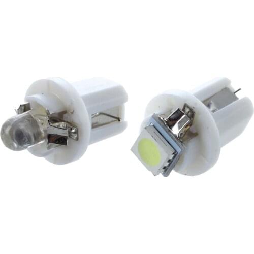 NEW-10X T5 LED BULB Light Gauge White Light Meter Dashboard B8-5D & 10 Pcs T5/ B8.5D 5050 SMD LED Socket Interior Lighting