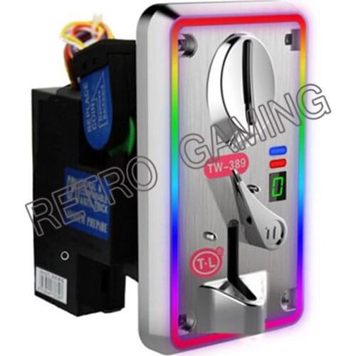 10pcs LED front panel Electronic Coin Acceptor CPU Comparison Multi Coin Selector Mechanism Arcade Led panel Coin Acceptor