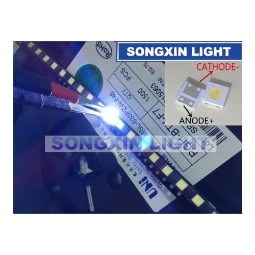 1500PCS UNI LED Backlight High Power LED 1W 3537 3535 90LM 3v Cool white LCD Backlight for TV TV Application