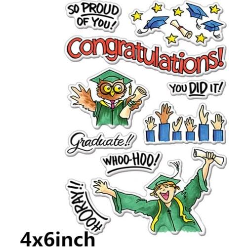 2020 Hot Grad Gift New 4x6inch Transparent Silicone Clear Stamp For Scrapbooking DIY Craft Decoration Soft Stamp Photo Album