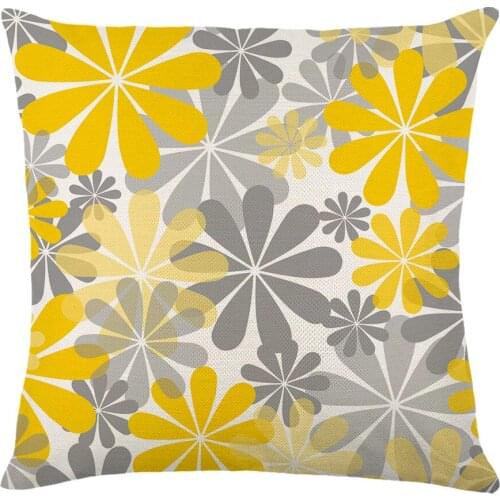 2021 Geometric pillowcase waterproof, anti-fouling and oil-proof printing polyester linen pillow living room home sofa cushion