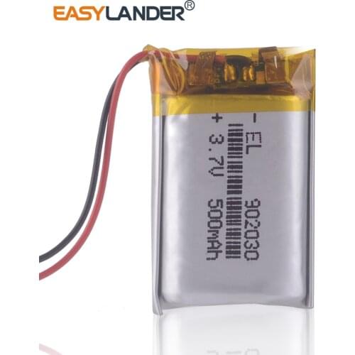 3.7V 500mAh 902030 Polymer Lithium ion / Li-ion Battery for GPS MP3 MP4 MP5 DVD Bluetooth Model Toy Mobile Bluetooth