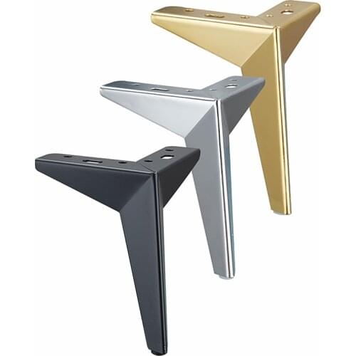 4PCS Furniture Table Legs Rhombus Sofa Supporting Foot Metal Trident Feet for Cabinet Chair Bed Furniture Hardware Accessories
