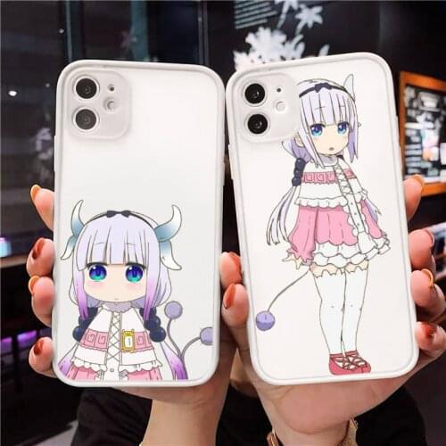 Kanna Kamui Phone Case For iPhone 12 11 Mini Pro XR XS Max 7 8 Plus X Matte transparent White Cover