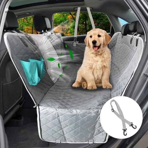 Dog Car Seat Cover View Mesh Waterproof Rear Back Seat Mat Hammock Cushion Protector With Zipper And Pockets