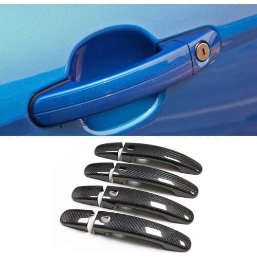Real Carbon Fiber Door Handle Cover For Ford Kuga 2013-2017 For Ford Fox 2009-2012 Car Accessories