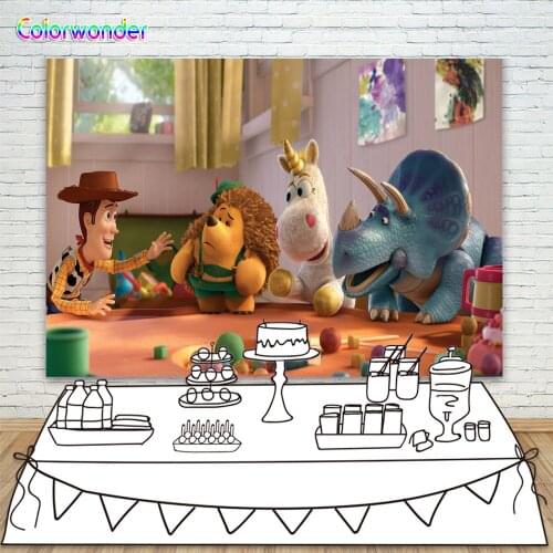 Happy Birthday Wall Background 7x5 Toy Stoy Photo Backdrop Tabletop for Baby Birthday Vinyl Backdrops Background for Baby Shower