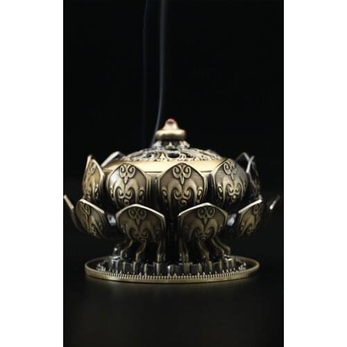 Lotus Incense Burner Arabic Aromatherapy Incense Burner Buddhist Statue Incense Burner Quemador De Incienso Spiritual Decor