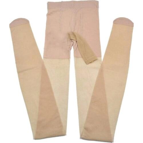 Open Penis Pouch Sheath Tights Hot Sexy Pantyhose With Condom Women Fetish Wear Collant Femme Transparent Medias