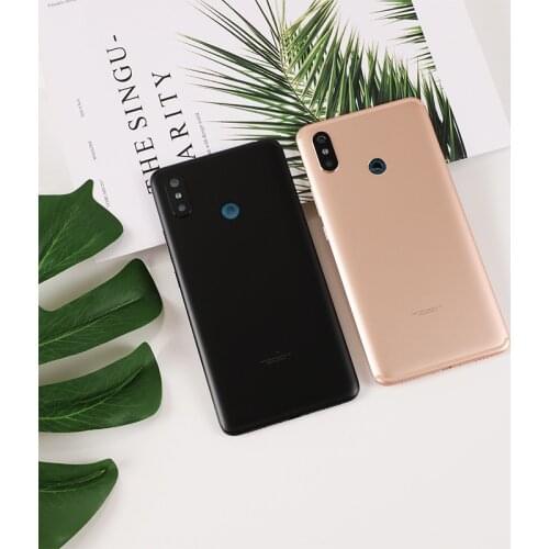 Max3 Battery Cover For Xiaomi Mi Max 3 Housing Metal Repair Replace Back Door Phone Rear Case + Logo Camera Lens Button