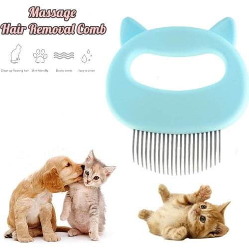 Pet Massage Brush Comb Grooming Hair Removal shedding Cleaning Brush Massage Tool Remove Loose Hairs for Cats Dogs Pet