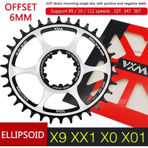 MTB Mountain Bike Chainwheel 32T 34T 36T Bicycle Chainring for GXP 8-12 Speed Chain Crank Single Disc Tray 6mm