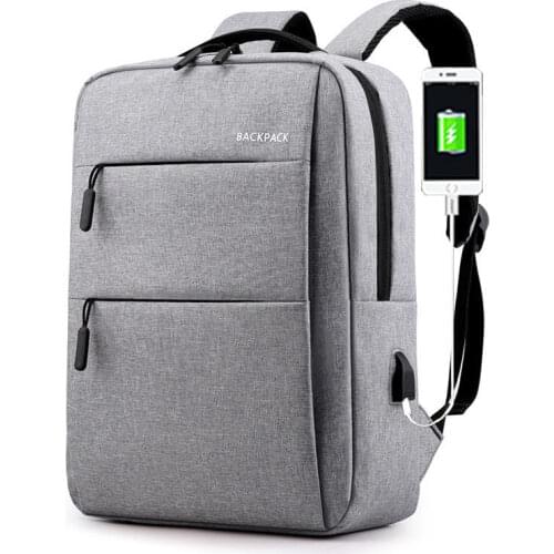 Mens backpack, student school bag, laptop bag, large-capacity travel bag.USB connection charging backpack