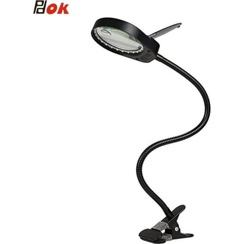 8x 10x Magnifier LED Light Daylight with Optical Glass Table Lamp 26 LED Multi-function Desktop Magnifying Lamp Drop Shipping