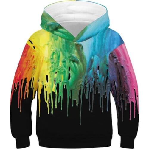 New 2020 Fashion Teen 3D Hoodies Girls Boys Mountains Smoke Colorful Paint Galaxy Print Hooded Sweatshirts Kids Pullover Clothes