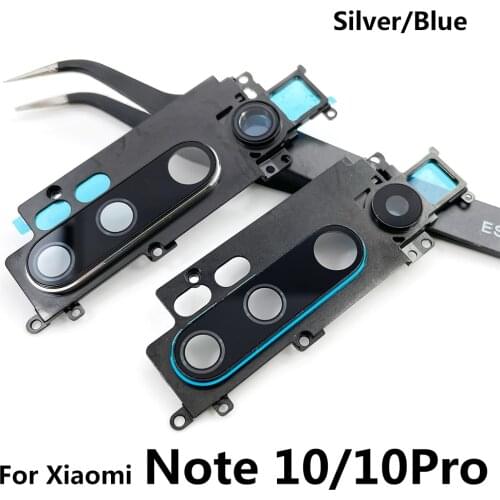 New For Xiaomi Mi Note 10 Pro Back Rear Camera Glass Lens Frame Cover With Adhensive